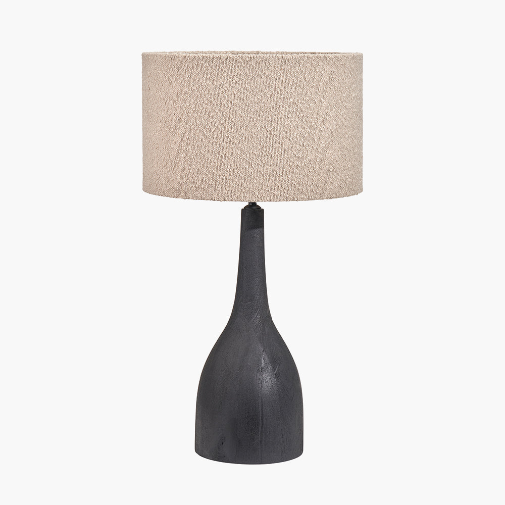 Corella Black Mango Wood Curved Table Lamp - Base Only